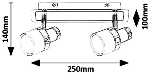 Rabalux 5022 - LED Spotlámpa HAROLD 2xLED/5W/230V IP44