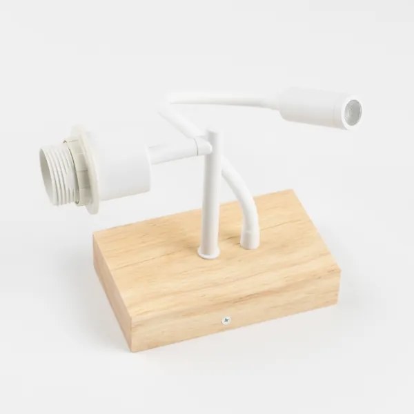 Brilagi - LED Rugalmas fali lámpa NUBILA WOOD 1xE27/25W/230V + LED/3W tölgy/fehér