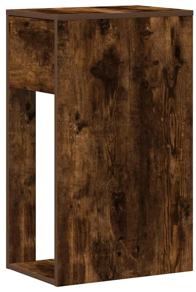 Számítógépes toronyállvány fiókkal füstölt tölgy 30x44x74 cm
