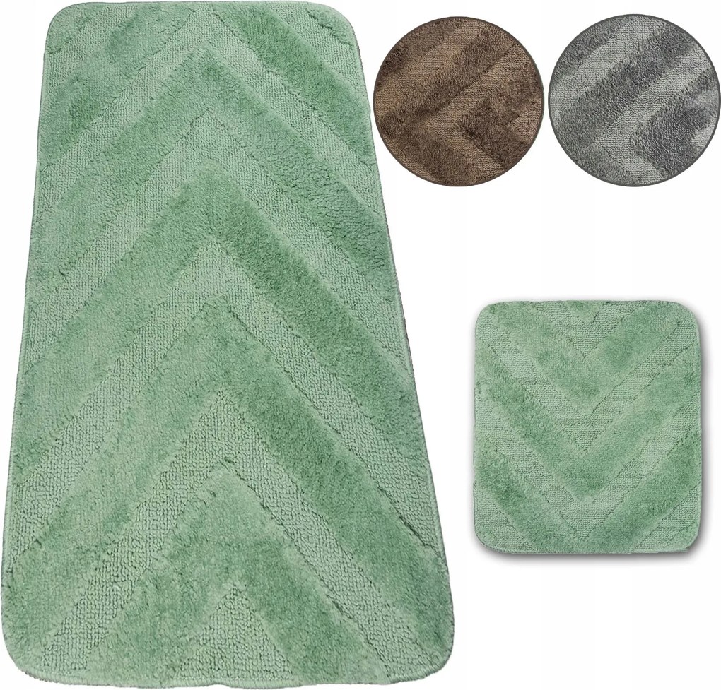 2x Fürdőszobaszőnyeg Csúszásgátló Szőnyeg Puha Szett 50x80 Szett 2in1