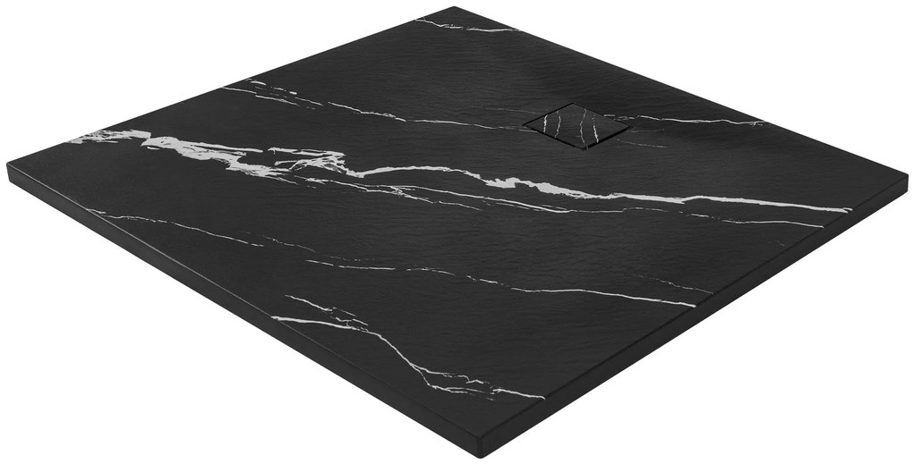 Zuhanytálca Magnum CARRARA BLACK 90x90