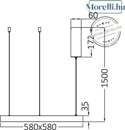 BRAYTRON BH17-01986 BELLA-SLP Modern Led Függesztett Lámpa LED IP20