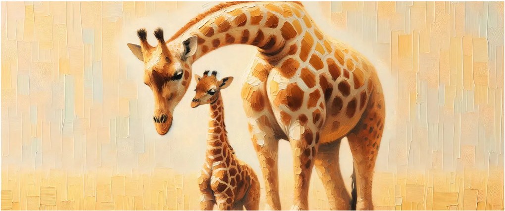 Kép - Zsiráfok (120x50 cm)