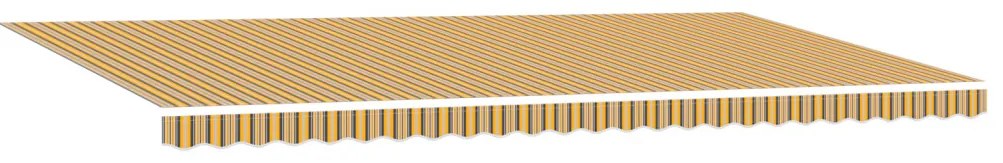 Kézi Behúzható Napellenző Csíkos Mintával 600x300 cm