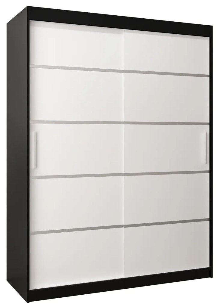 Ruhásszekrény 150 cm Verika 1 150 (fekete + fehér). 1063706