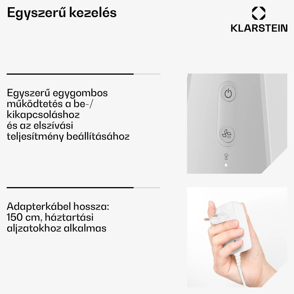 Klarstein WanderVent, Páraelszívó 200 m³/h, Kompakt kivitel