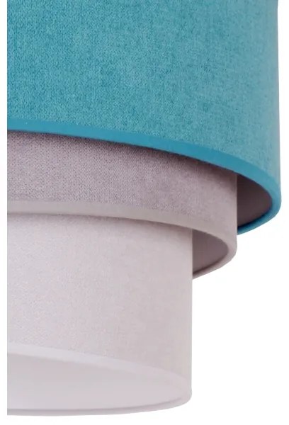 Duolla - Mennyezeti lámpa TRIO 1xE27/15W/230V á. 45 cm türkiz/szürke/fehér