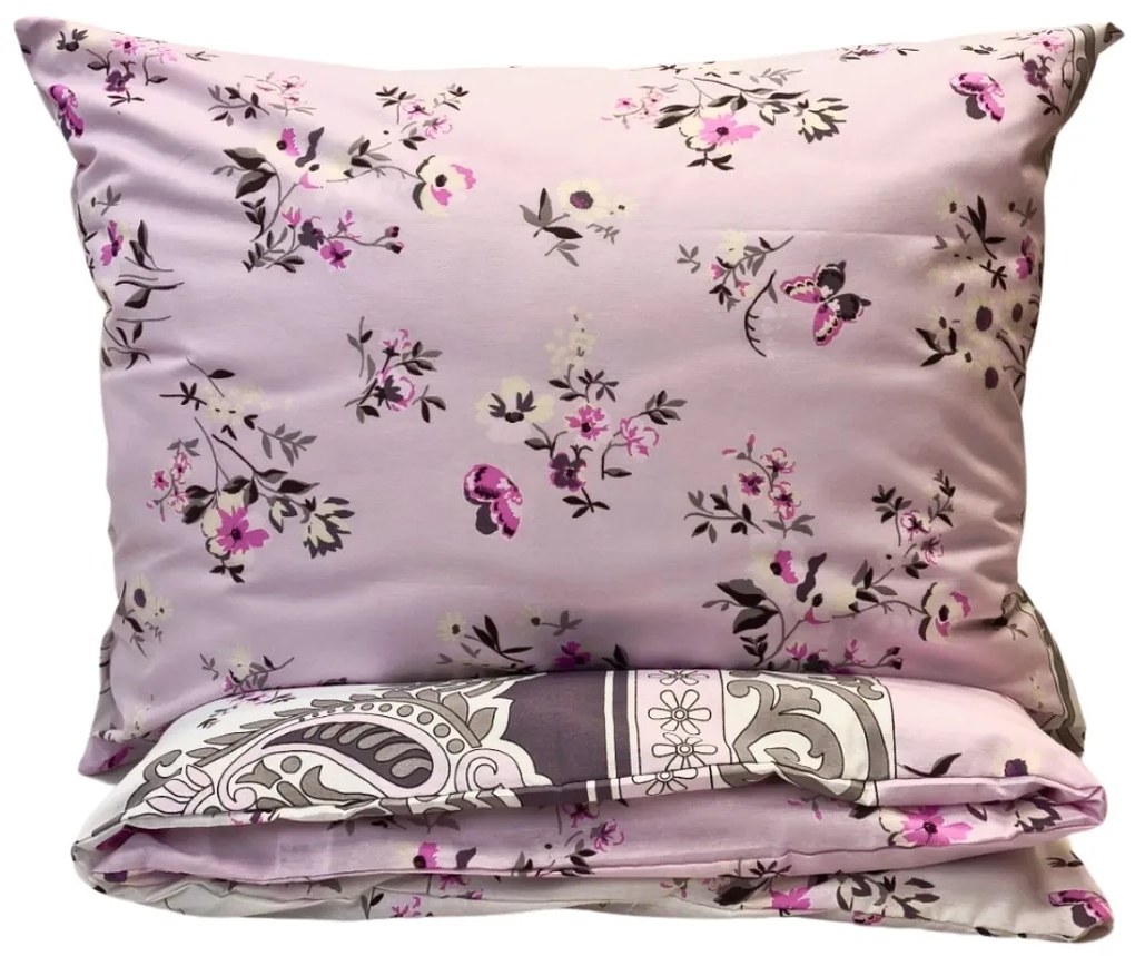 Sofia Lila pamut lepedők 200x140cm+90x70cm TiaHome