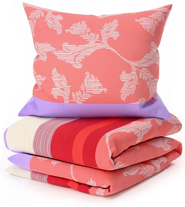 Renforcé pamut ágynemű IMARA piros Ágyneműhuzat mérete: 2 db 80 x 80 cm | 200 x 200 cm