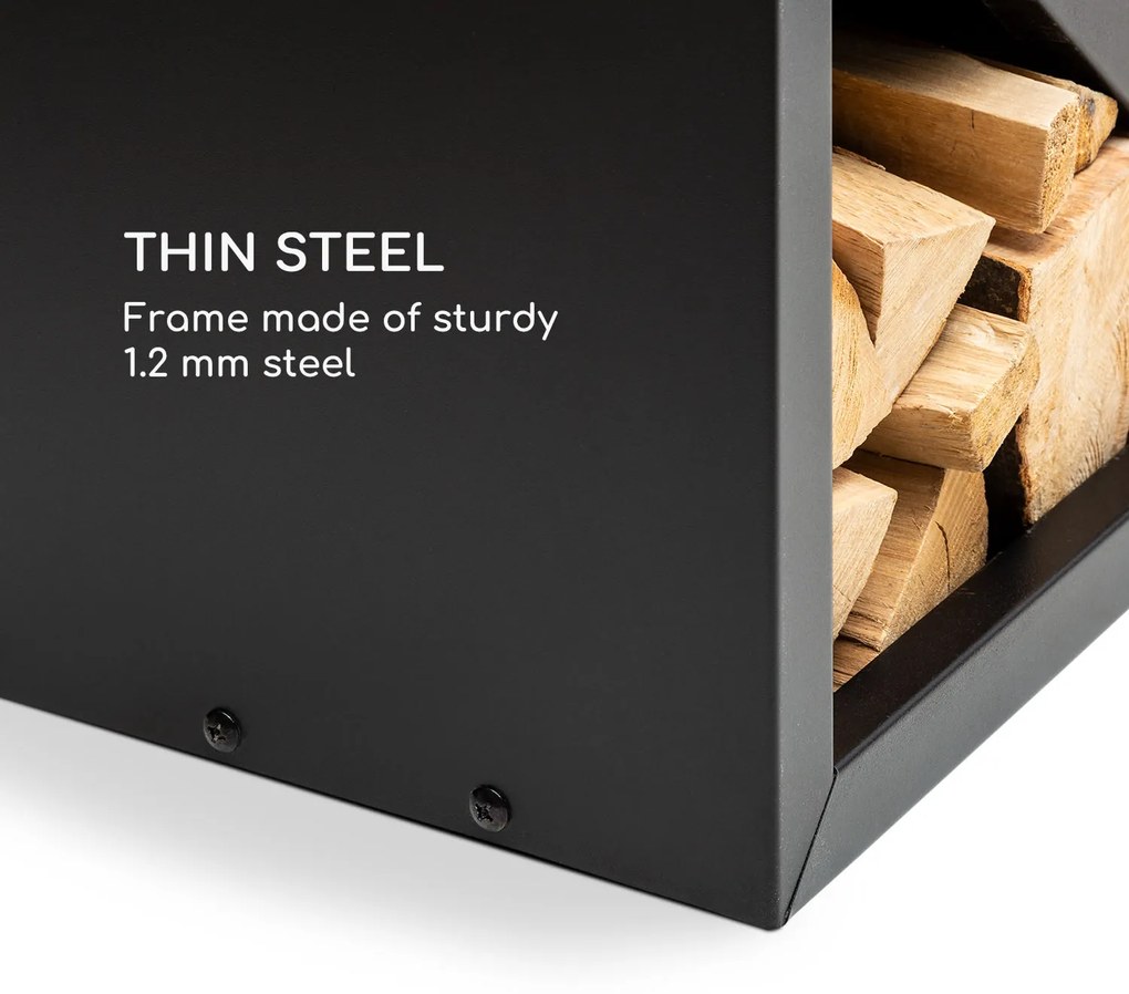 Kindlewood S Black, fa állvány, pad, 57 × 56 × 36 cm, bambusz, cink