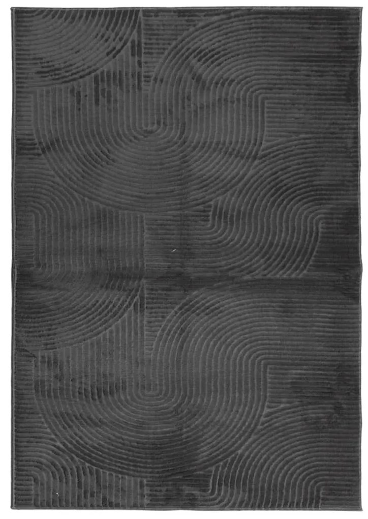 IZA antracit rövid szálú skandináv stílusú szőnyeg 160 x 230 cm