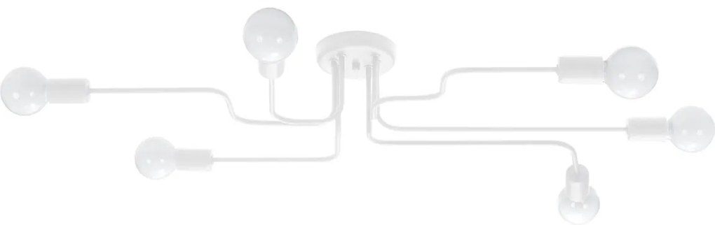 Sollux SL.1443 - Felületre szerelhető csillár VECTOR 6xE27/15W/230V fehér