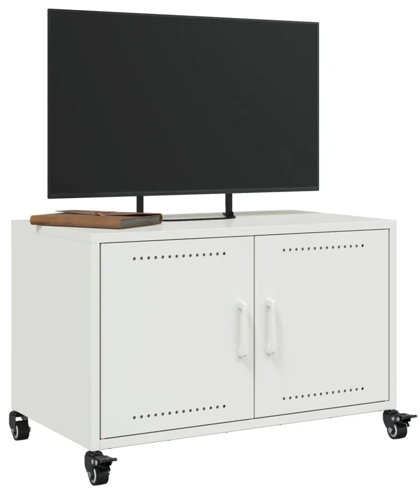 fehér acél TV-szekrény 68 x 39 x 43,5 cm