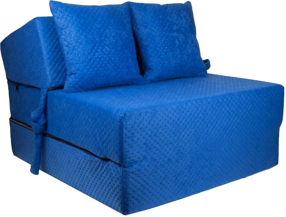 FI Strukturált összehajtható matrac - 200x15x70 cm Szín: Kék