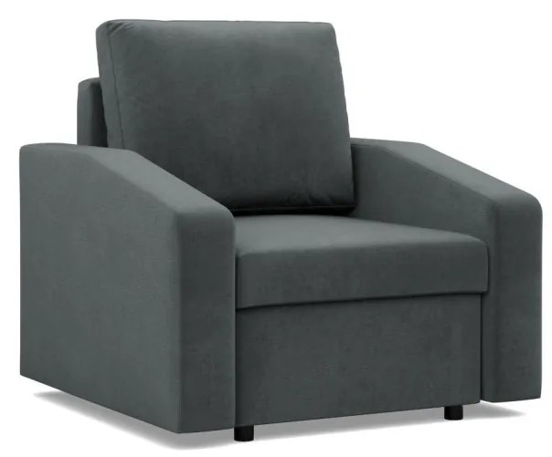 Zeus fotel, döntött kartámasz, bársony, bonell töltet, szürke