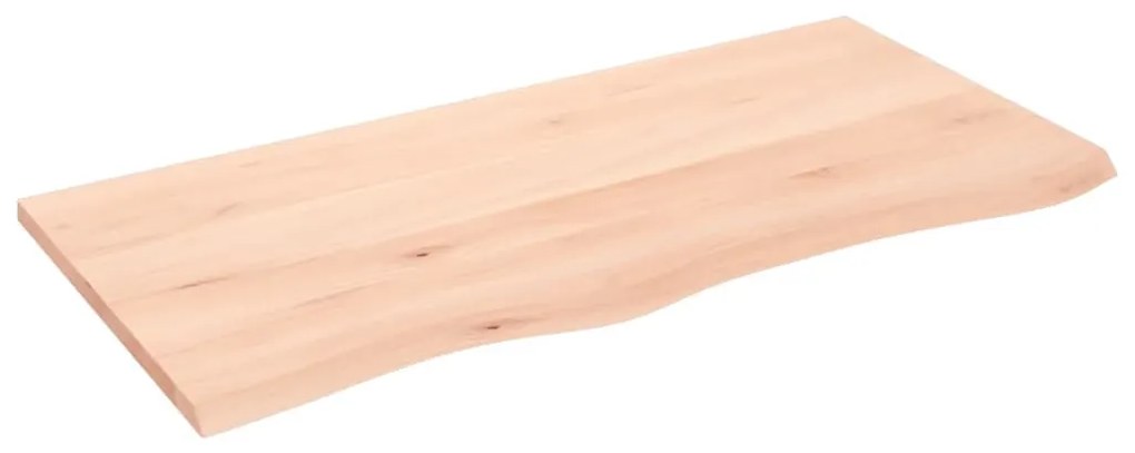 kezeletlen tömör tölgyfa fali polc 100x50x2 cm