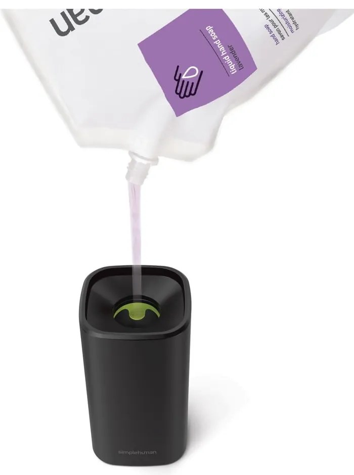 Matt fekete acél szappanadagoló 295 ml – simplehuman