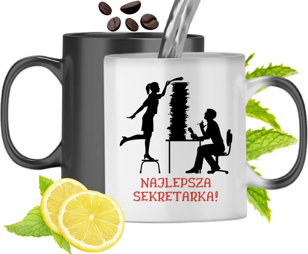 Mágikus Bögre Titkárnőnek Színváltós, fényképes nyomattal