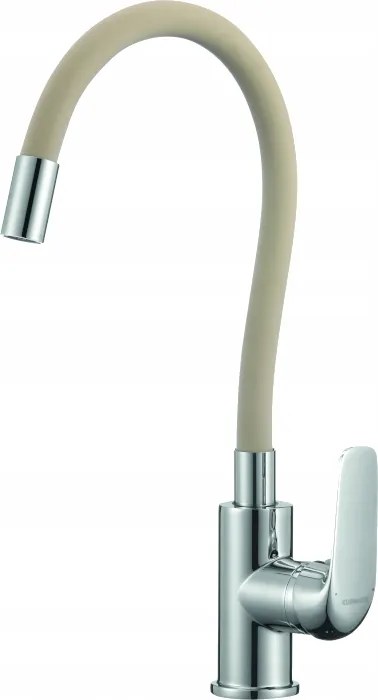 Konyhai Csaptelep Rugalmas Gumi Kifolyócsővel Bézs