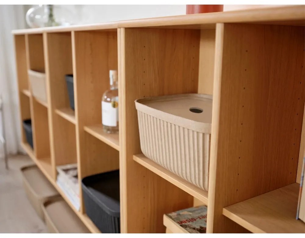 Fekete fedeles tárolódoboz szett 2 db-os 32x23x20,5 cm Pulp – Zone