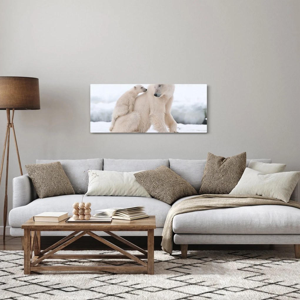 Kép - Jegesmedvék (120x50 cm)
