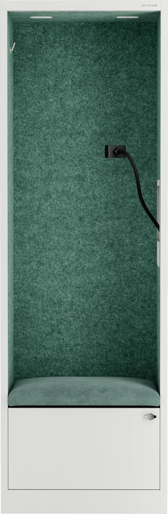 Sally 600mm  korpus Biały - siedzisko Zielony