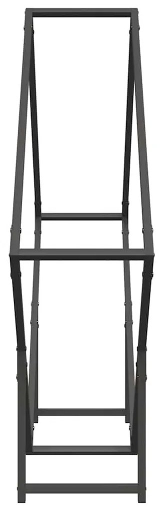 fekete hidegen hengerelt acél tűzifatároló 100x25x100 cm