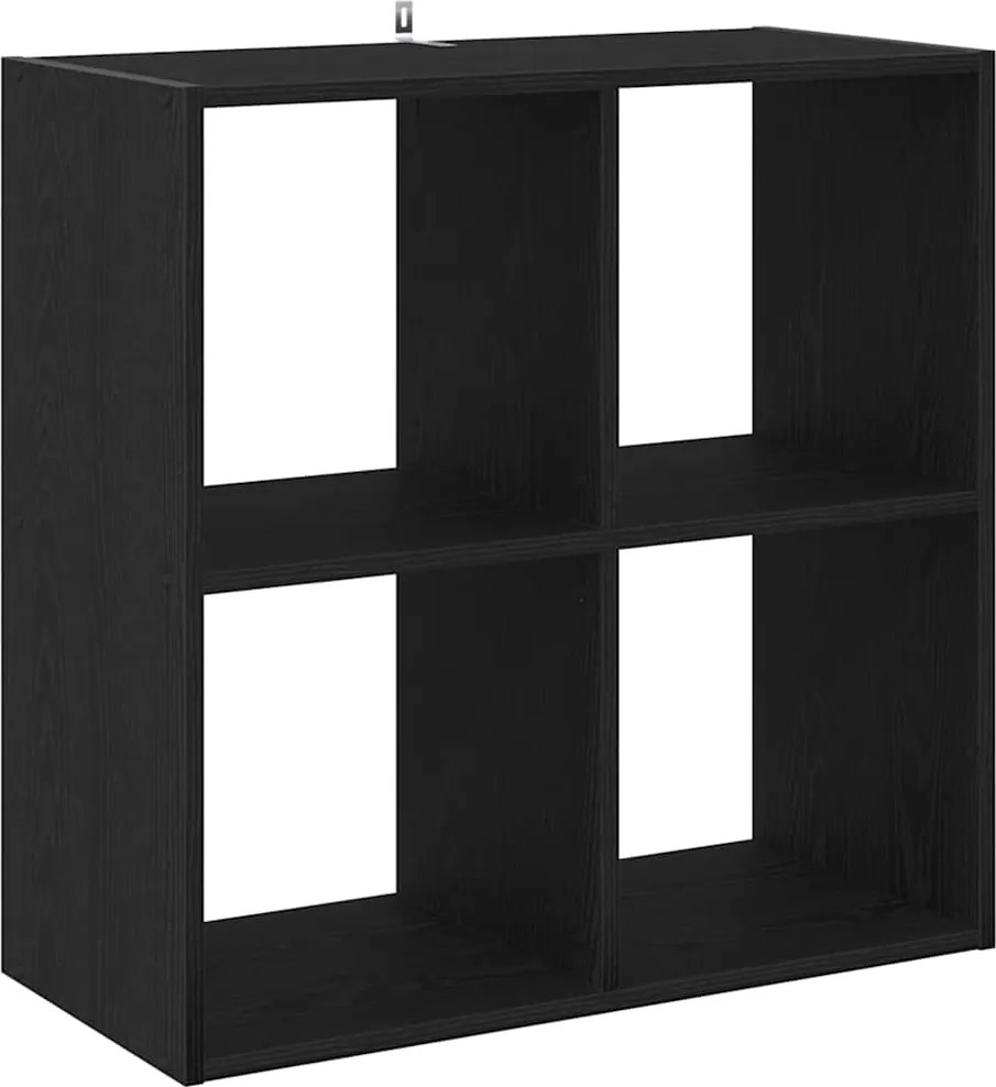 vidaXL Könyvespolc Musta tammi 68,5 x 32 x 68,5 cm Faanyag
