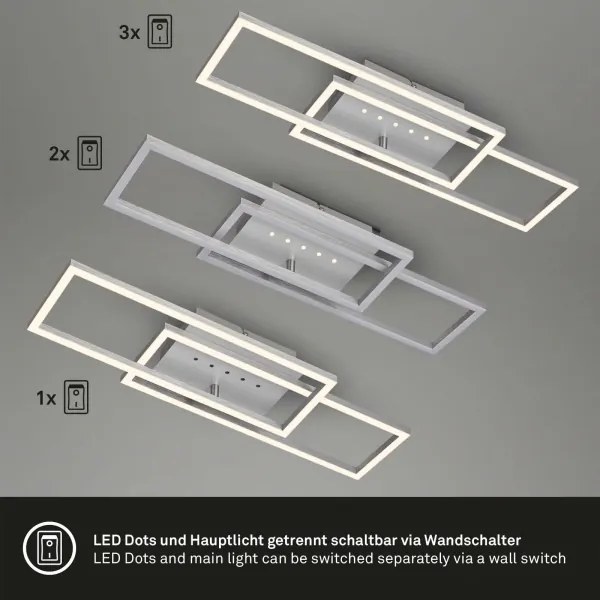 Brilo - LED fényerőszabályozható mennyezeti lámpatest LED/30W/230V 3000K matt króm