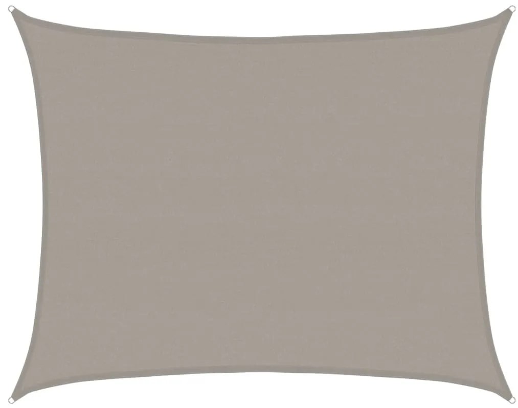 világosszürke négyszögletű HDPE napvitorla 160 g/m² 6x7 m