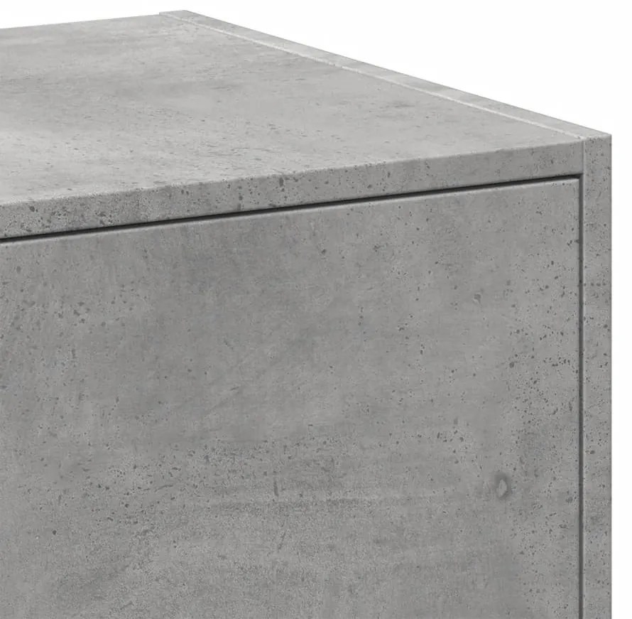 betonszürke szerelt fa patikaszekrény 40 x 41 x 144,5 cm