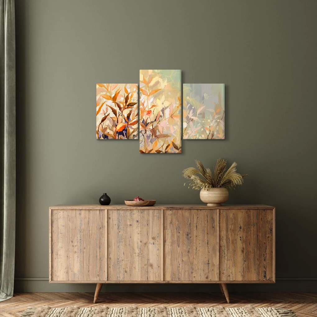 Kép - Festett növények (90x60 cm)