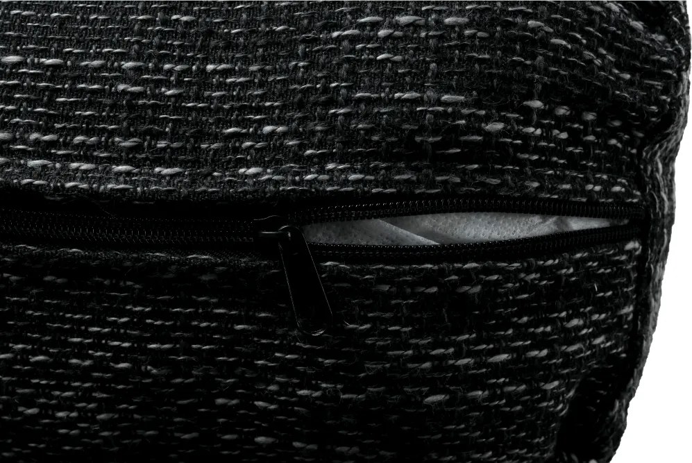 Ülőgarnitúra, fekete/fekete melír, TONIKS