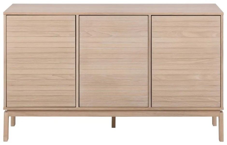 Natúr színű alacsony komód tölgyfa dekorral 135x80 cm Linley – Actona