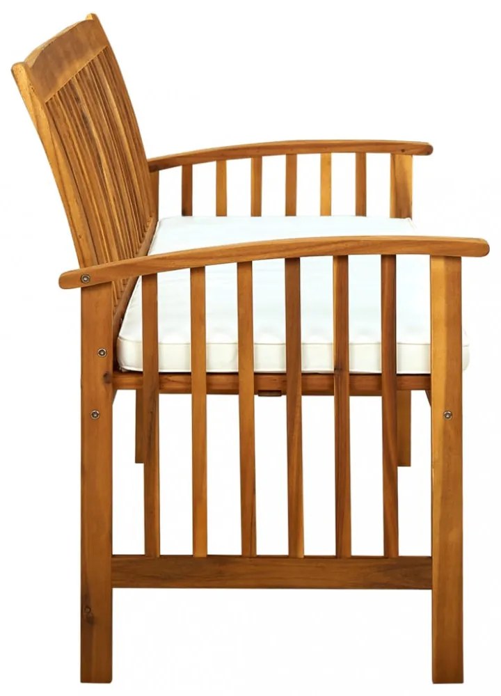 tömör akácfa kerti pad párnával 147 cm