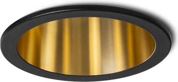 RENDL ORCO süllyesztett lámpa fekete/aranysárga 230V LED GU10 9W