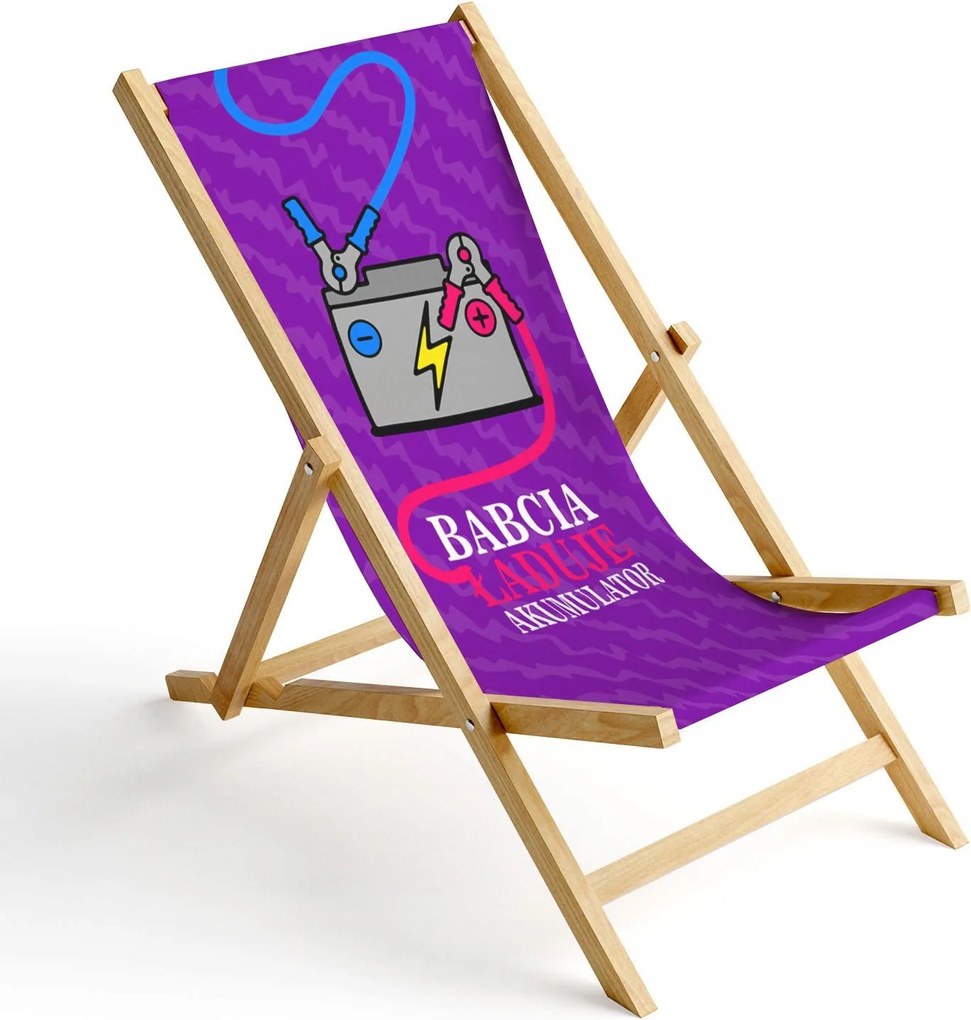 Fából készült strand napozóágy Összecsukható, Állítható Nyomtatott Személyre Szabott