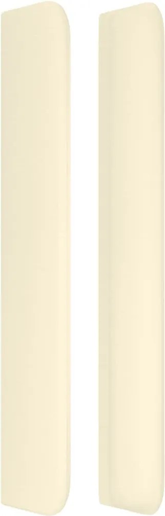 krémszínű műbőr fejtámla szárnyakkal 147x16x118/128 cm