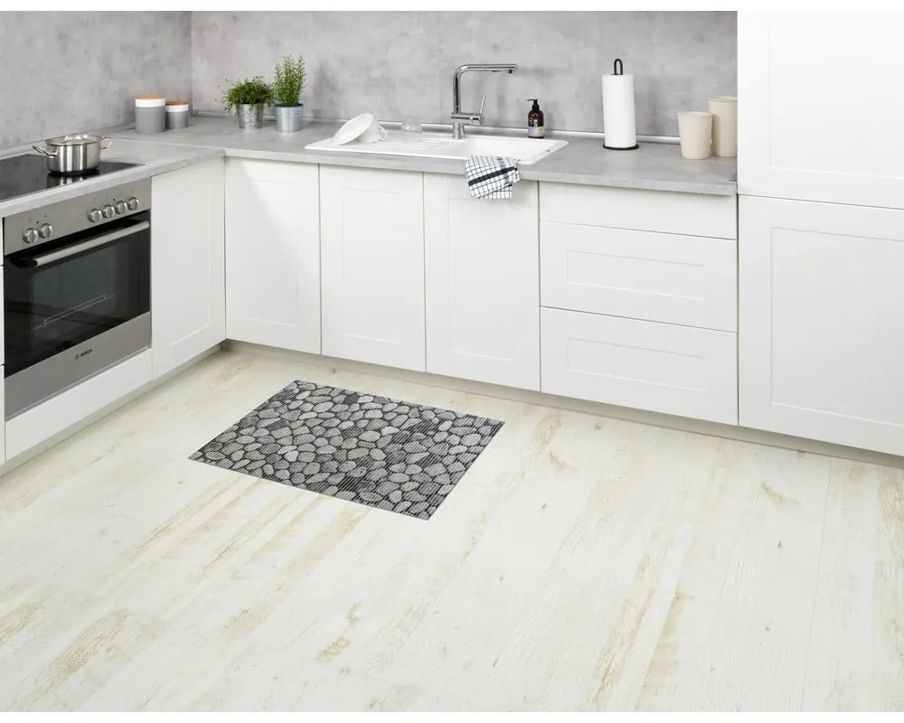 Szürke műanyag fürdőszobai kilépő 50x80 cm Sassi – Wenko
