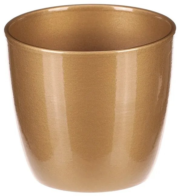Kerámia virágtartó Terakota, átmérő 12 cm, arany