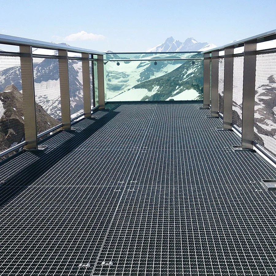 Acél padlórács 25 x 100 x 3 cm, ezüst