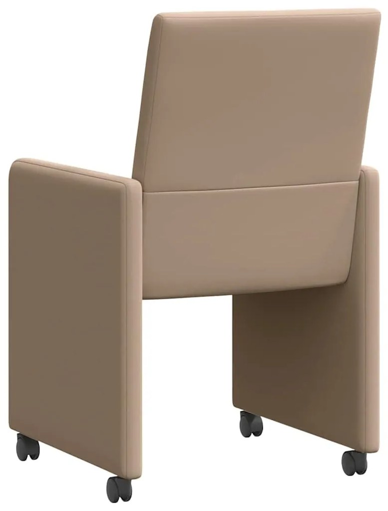 Kerekes Étkező Székek 2 pcs Cappuccino 57 x 66 x 94 cm Műbőr