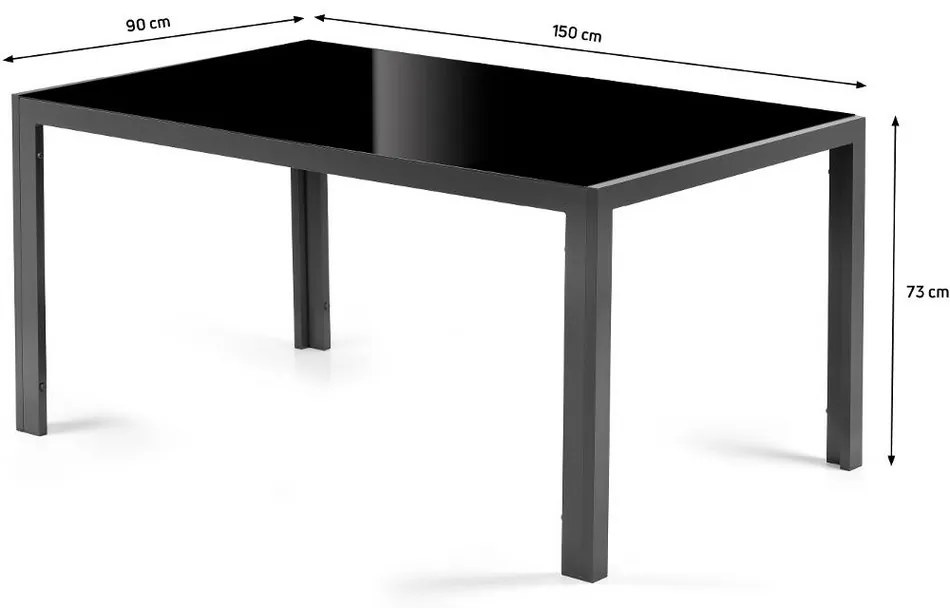 Fieldmann FDZN 5055 kerti asztal, 150 x 90 x 73 cm