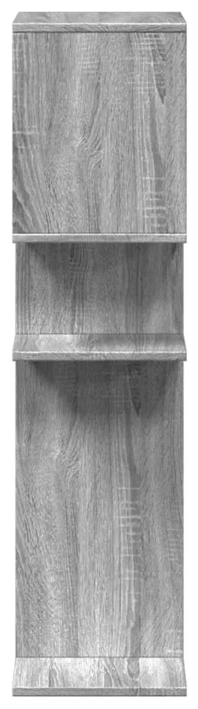szürke sonoma szerelt fa elválasztó könyvespolc 92x29x112 cm