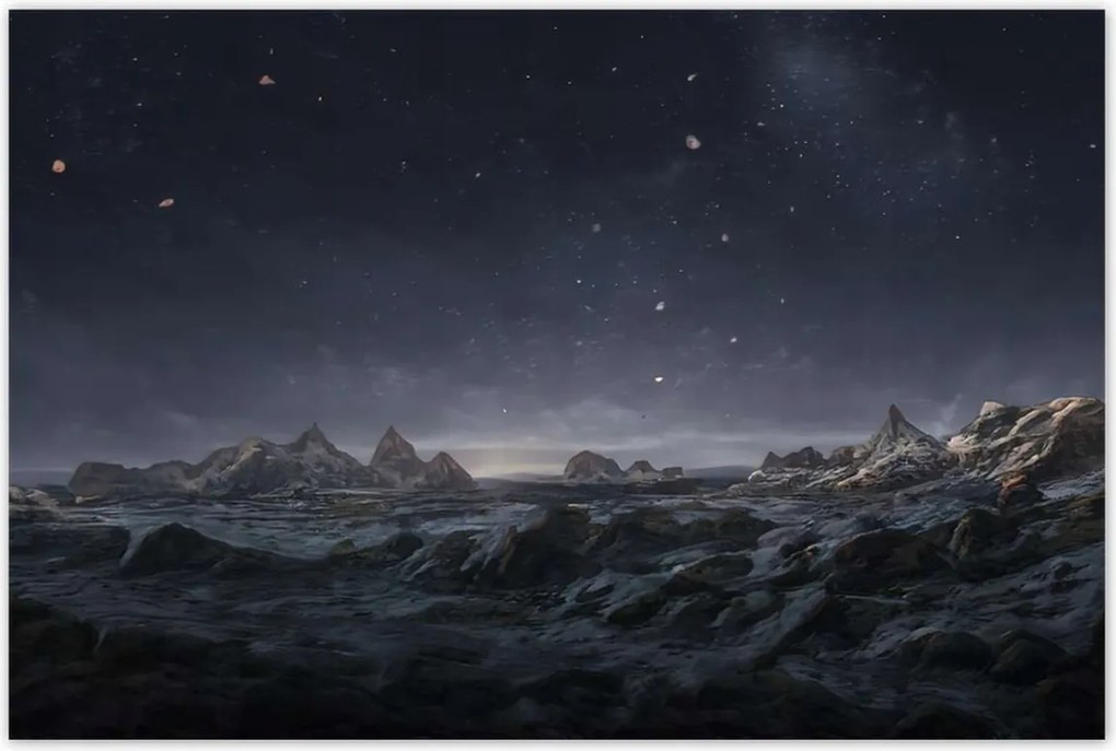 Poszterek 120x80 Éjszakai csodálatos hegyek