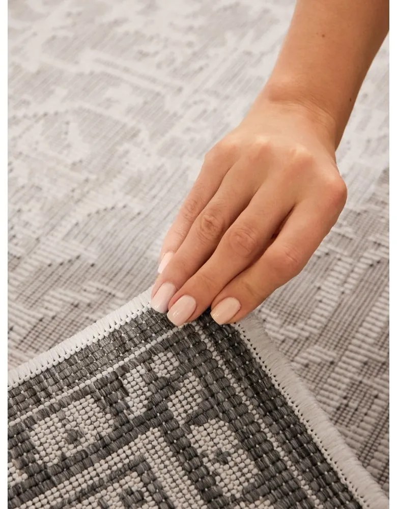 Szürke-elefántcsont színű kültéri-beltéri szőnyeg 120x170 cm Duet Kona – NORTHRUGS