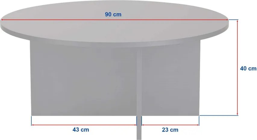 Soleil fekete fahatású dohányzóasztal