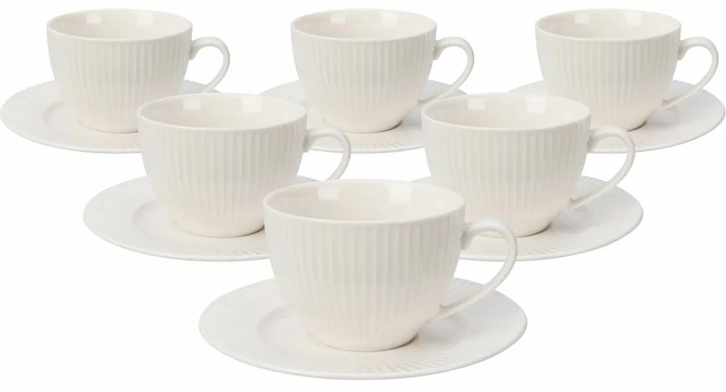 6 darab porcelán csésze és csészealj szett Linie240 ml