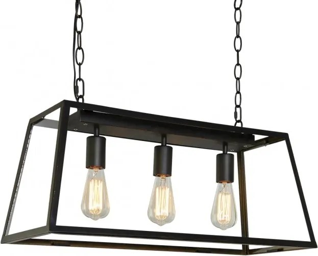 Italux klasszikus modern vintage függeszték laverno fekete itxmd-102621-3-b