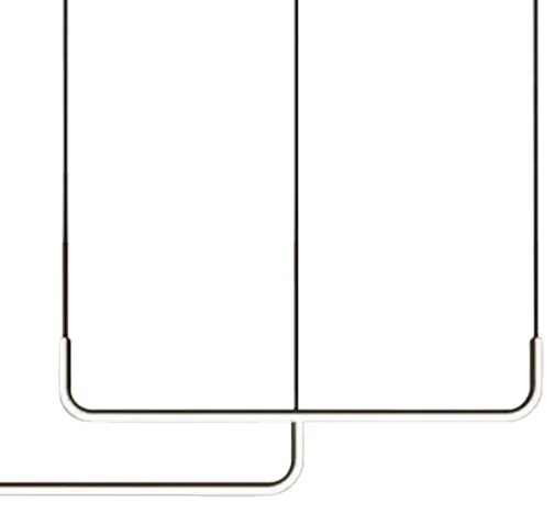 LED Csillár zsinóron HORIZONT 2xLED/11W/230V fekete